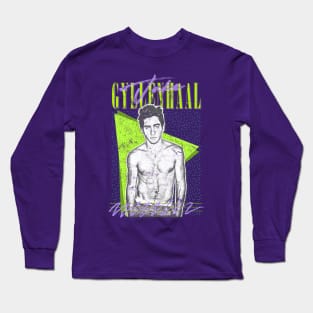 Jake Gyllenhaal // Retro Fan Art Design Long Sleeve T-Shirt